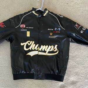 Aelfric Eden Black Bomber Jacket with Yellow Accents